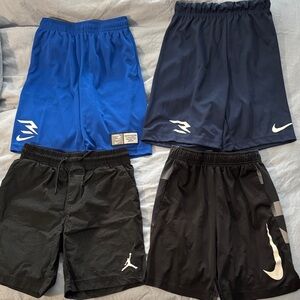 Bundle of 4 (medium shorts) Assorted Nike and Jordan - Blue, Navy, Black